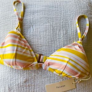 💛NWT eberjey painted stripe bikini top size S